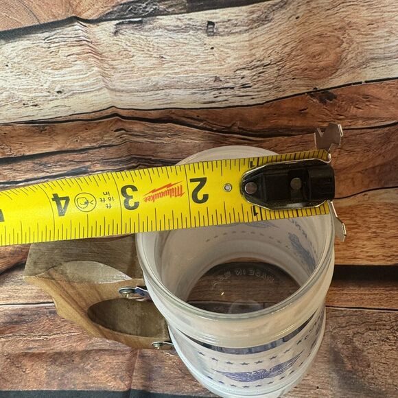 Vintage Mount Vernon Virginia Siesta Ware 16oz. Mug Cup Beer Glass Wood Handle - Picture 9 of 9